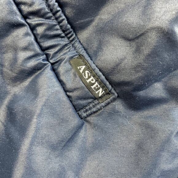 Vintage Airbus Bomber Jacket Adult Small Navy Blue Aerospace Aircraft Space 80s - Picture 4 of 10